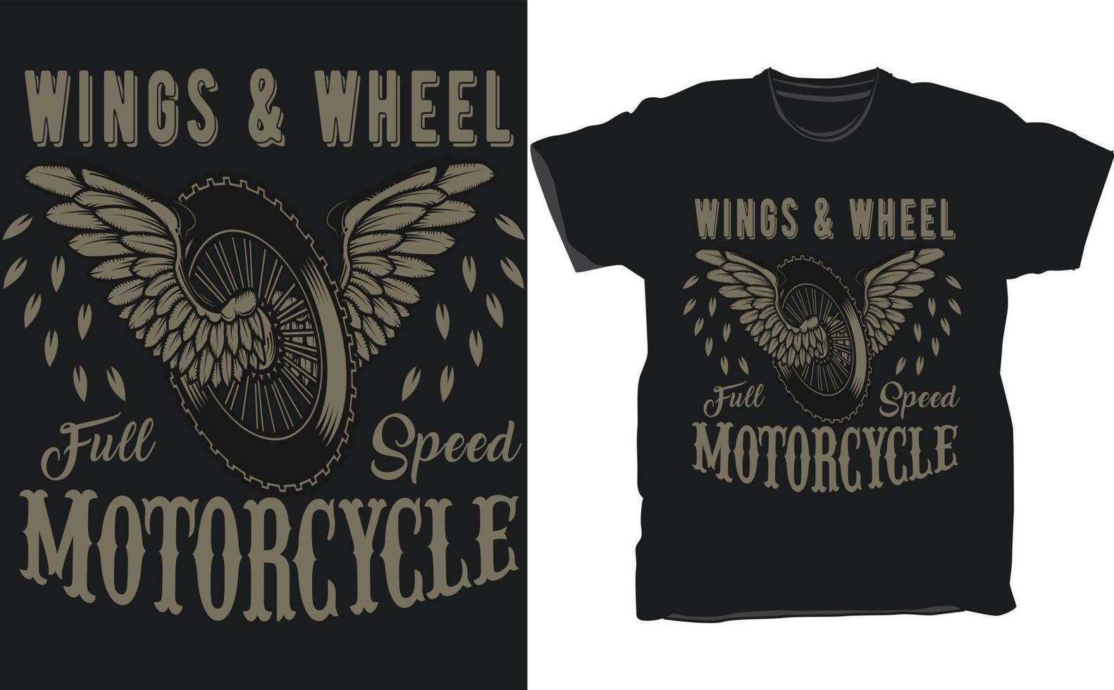 modelo de design de t-shirt de motocicleta exclusivo. vetor