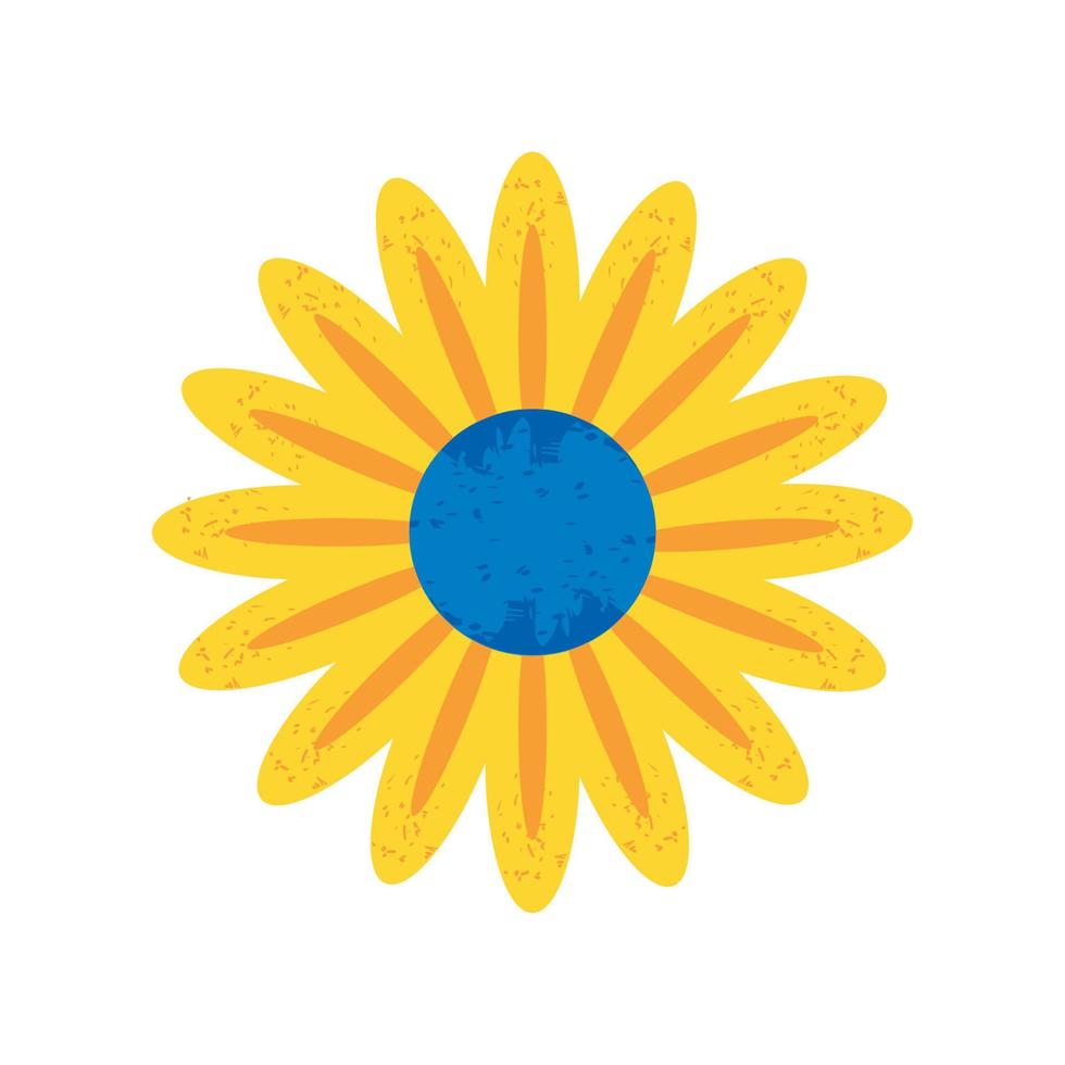 ícone de flor amarela isolado vetor