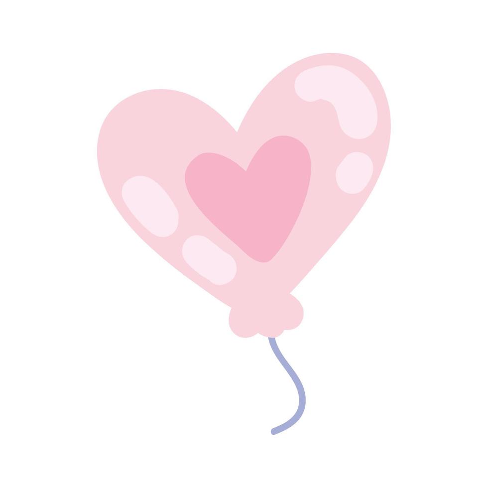 balão de coração de aniversário vetor