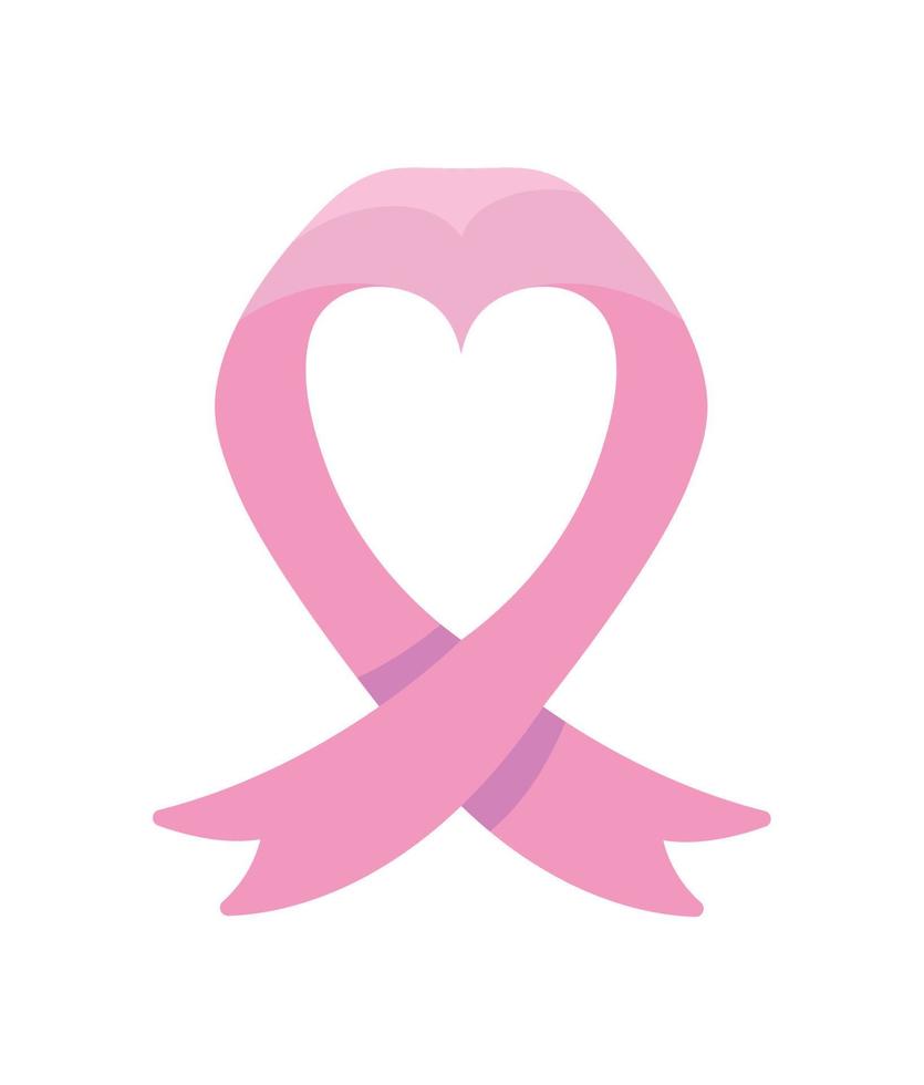 fita rosa de câncer de mama vetor