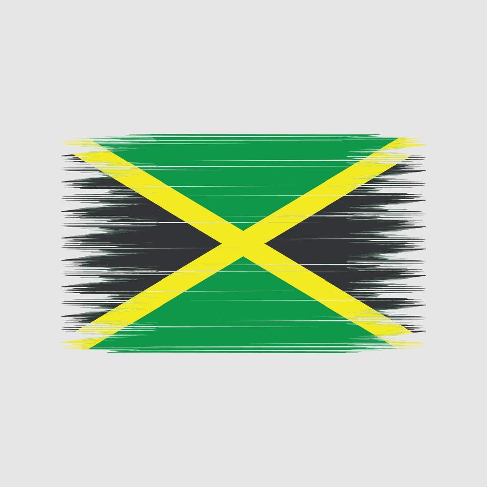 pincel de bandeira da jamaicana. bandeira nacional vetor