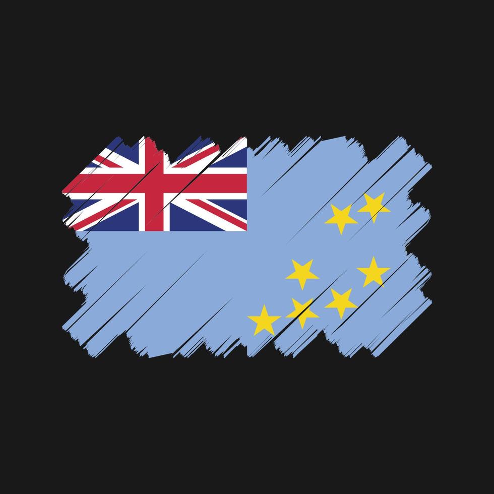 design de vetor de bandeira de tuvalu. bandeira nacional