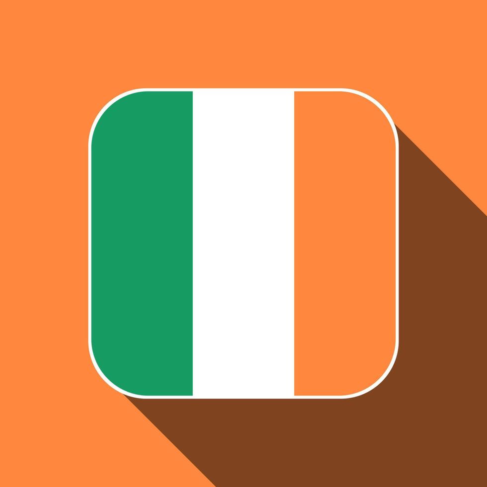 bandeira da irlanda, cores oficiais. ilustração vetorial. vetor