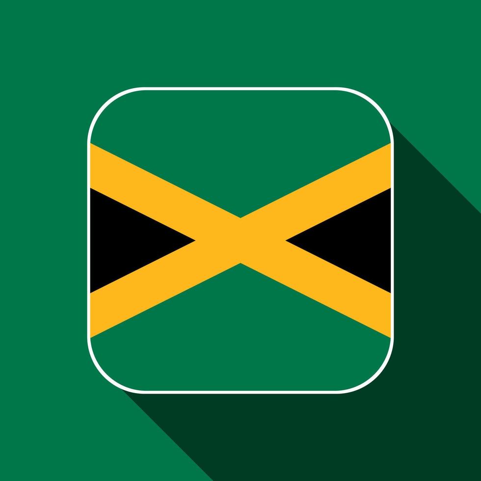 bandeira da jamaica, cores oficiais. ilustração vetorial. vetor