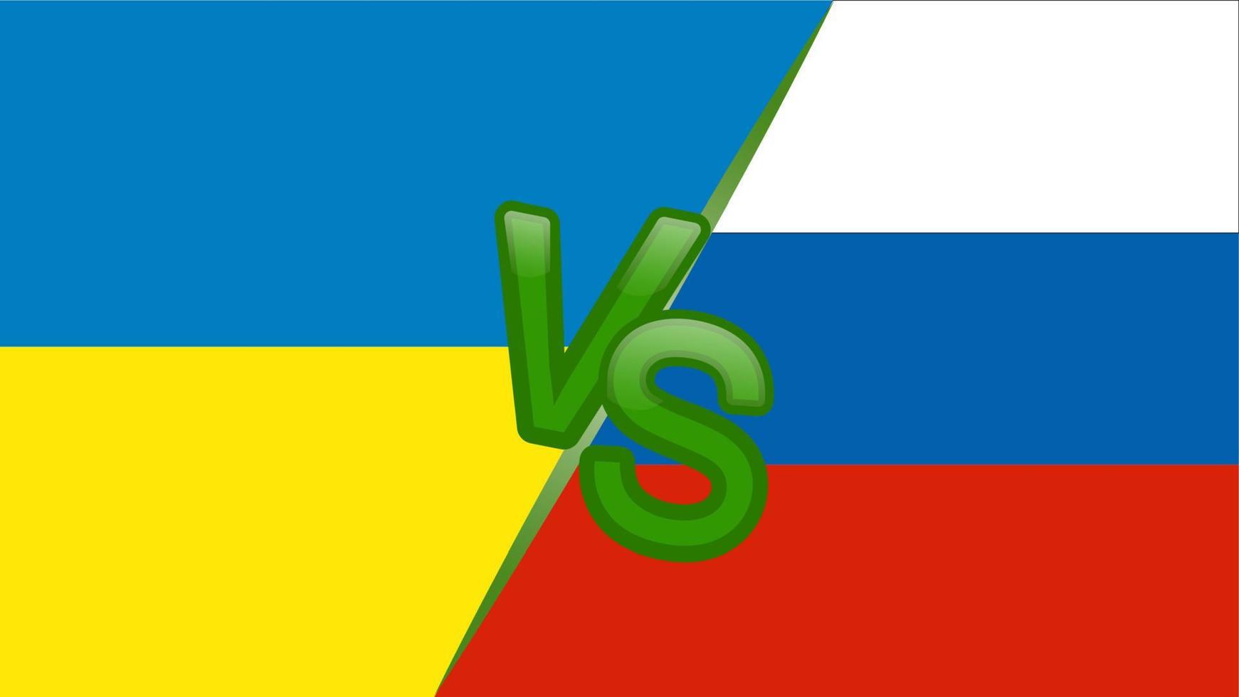 ícone das bandeiras nacionais da ucrânia contra a rússia. não há guerra. conceito de conflito de relações ucrânia e rússia. vetor