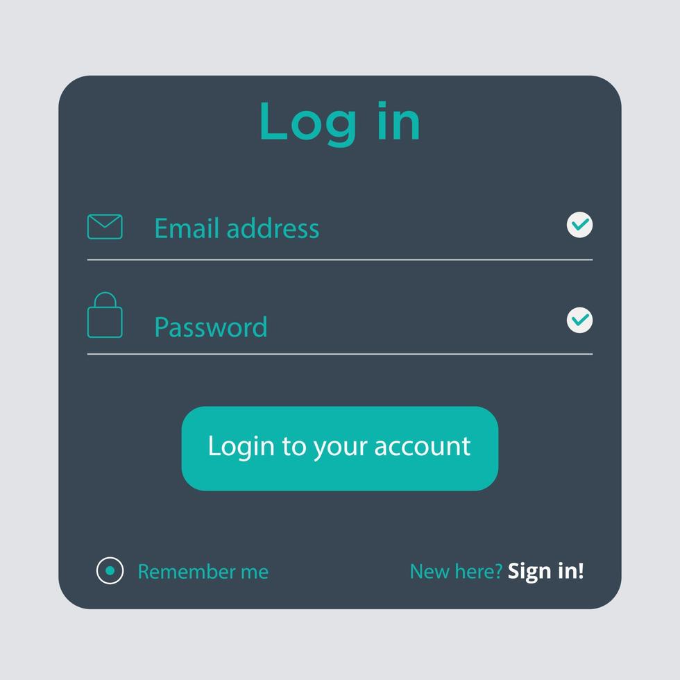 tela de login, modelo de ilustração vetorial de design de página de login moderno. vetor