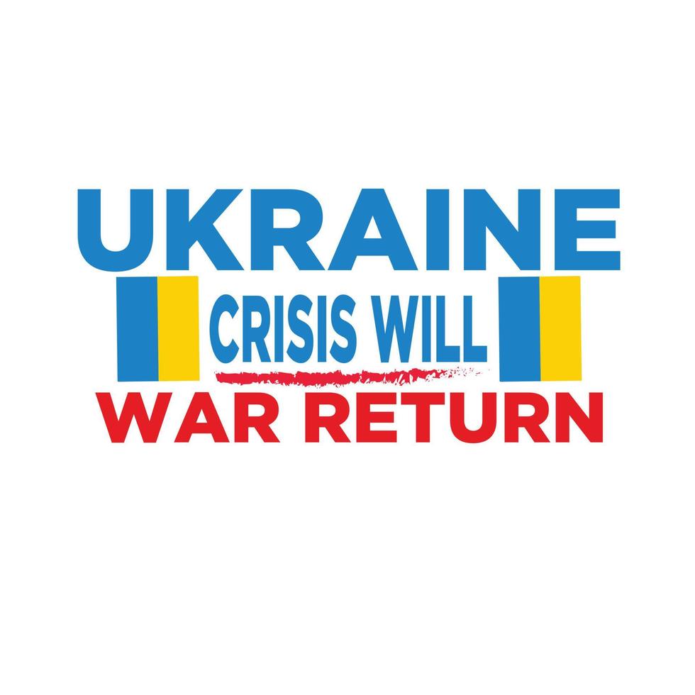 crise da ucrânia retornará a guerra, design de banner template.eps vetor