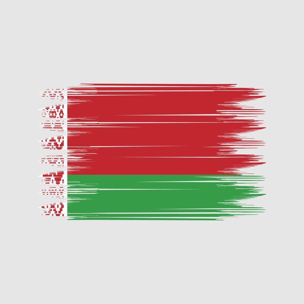 vetor de pincel de bandeira da bielorrússia. vetor de pincel de bandeira nacional