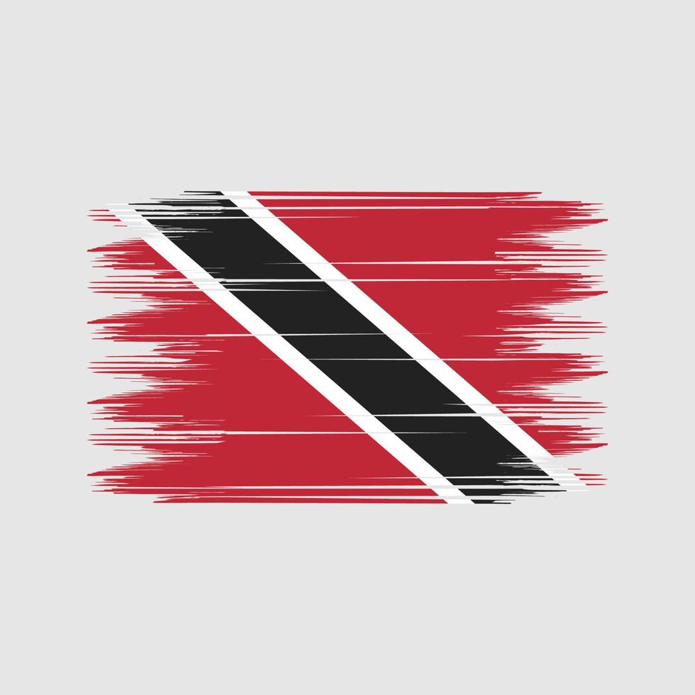vetor de pincel de bandeira de trinidad e tobago. vetor de pincel de bandeira nacional