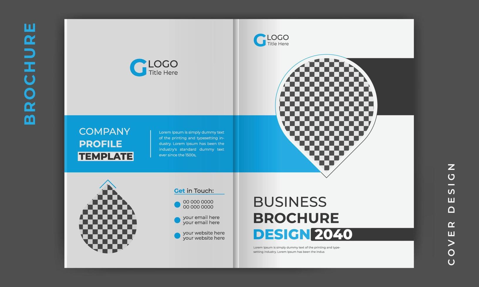 design de capa de brochura ou design de layout de modelo de capa de perfil da empresa para negócios. cartaz, relatório anual, revista, catálogo, tamanho a4 no layout do modelo de brochura de negócios criativos. vetor