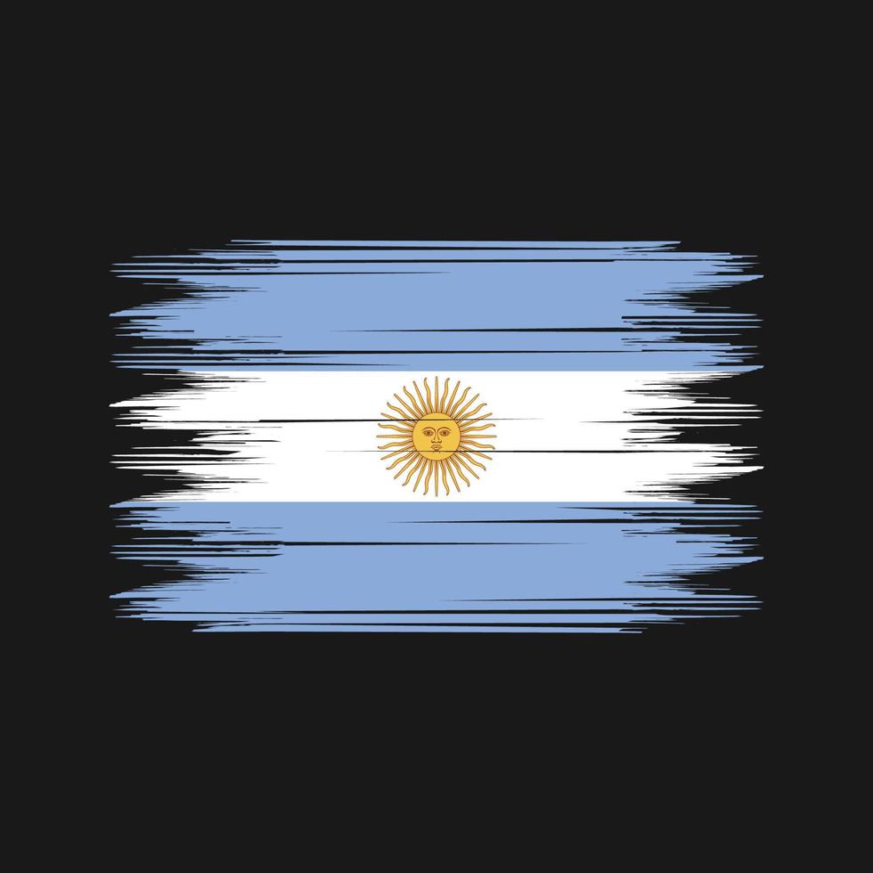 vetor de pincel de bandeira argentina. vetor de pincel de bandeira nacional