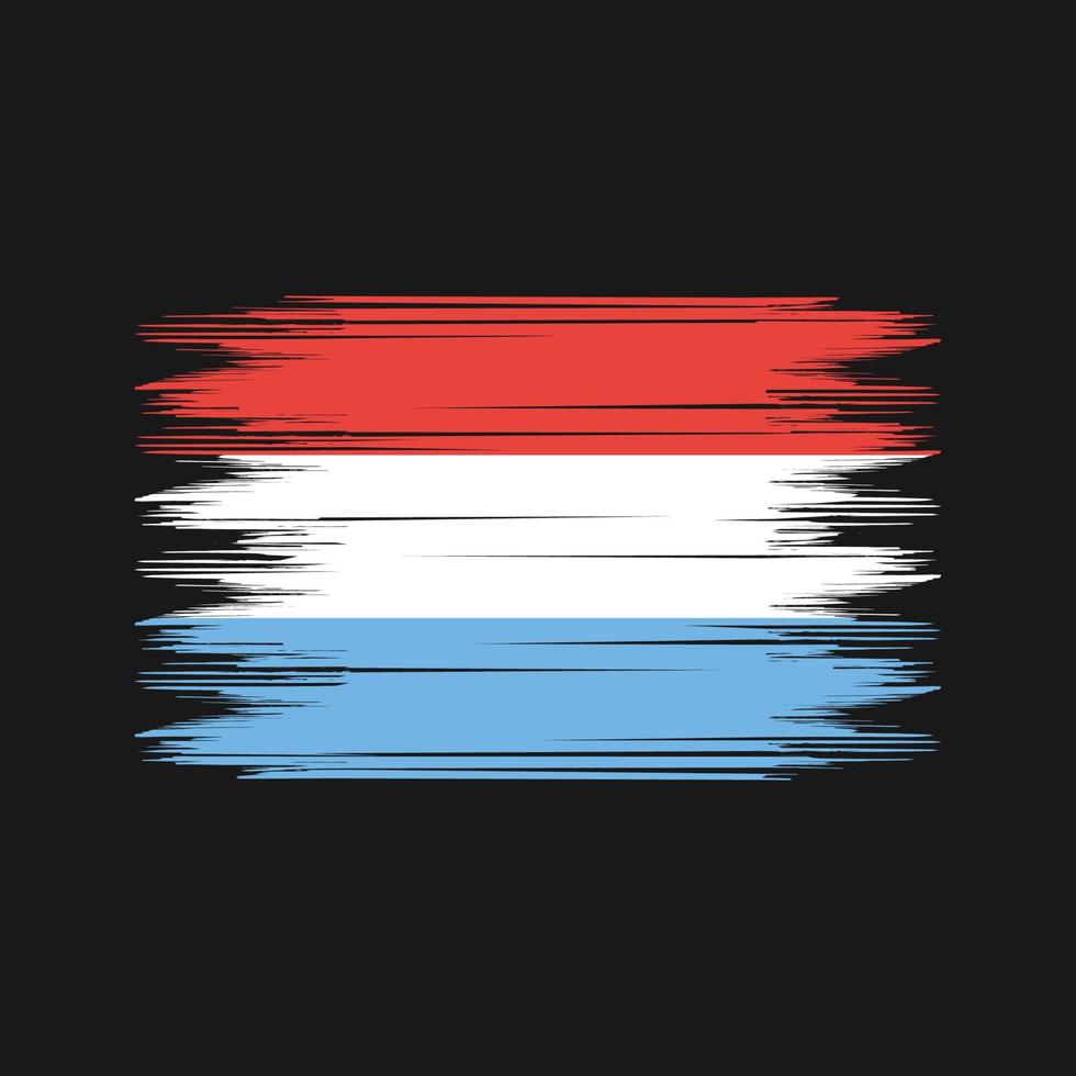 vetor de pincel de bandeira de luxemburgo. vetor de pincel de bandeira nacional