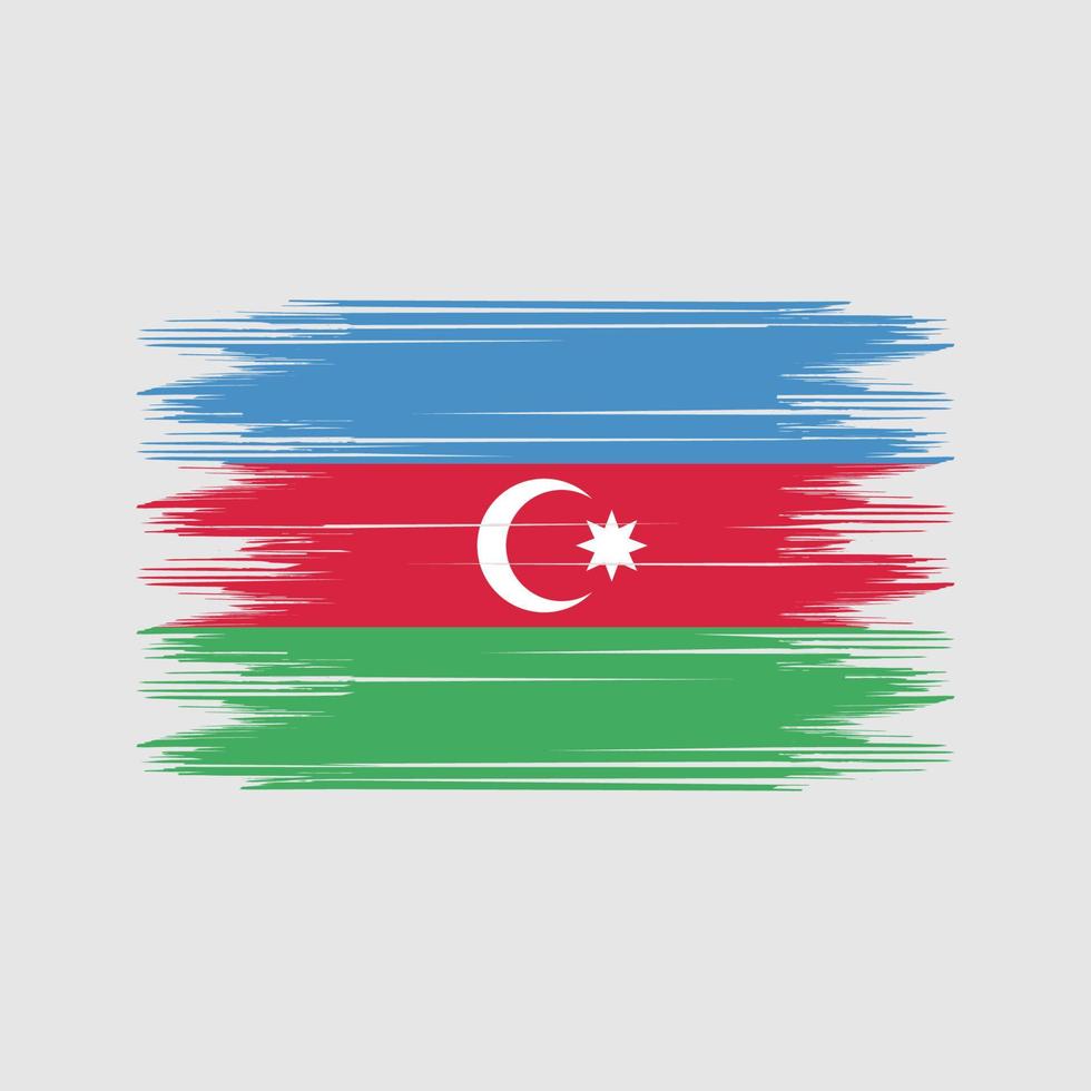 vetor de pincel de bandeira do azerbaijão. vetor de pincel de bandeira nacional