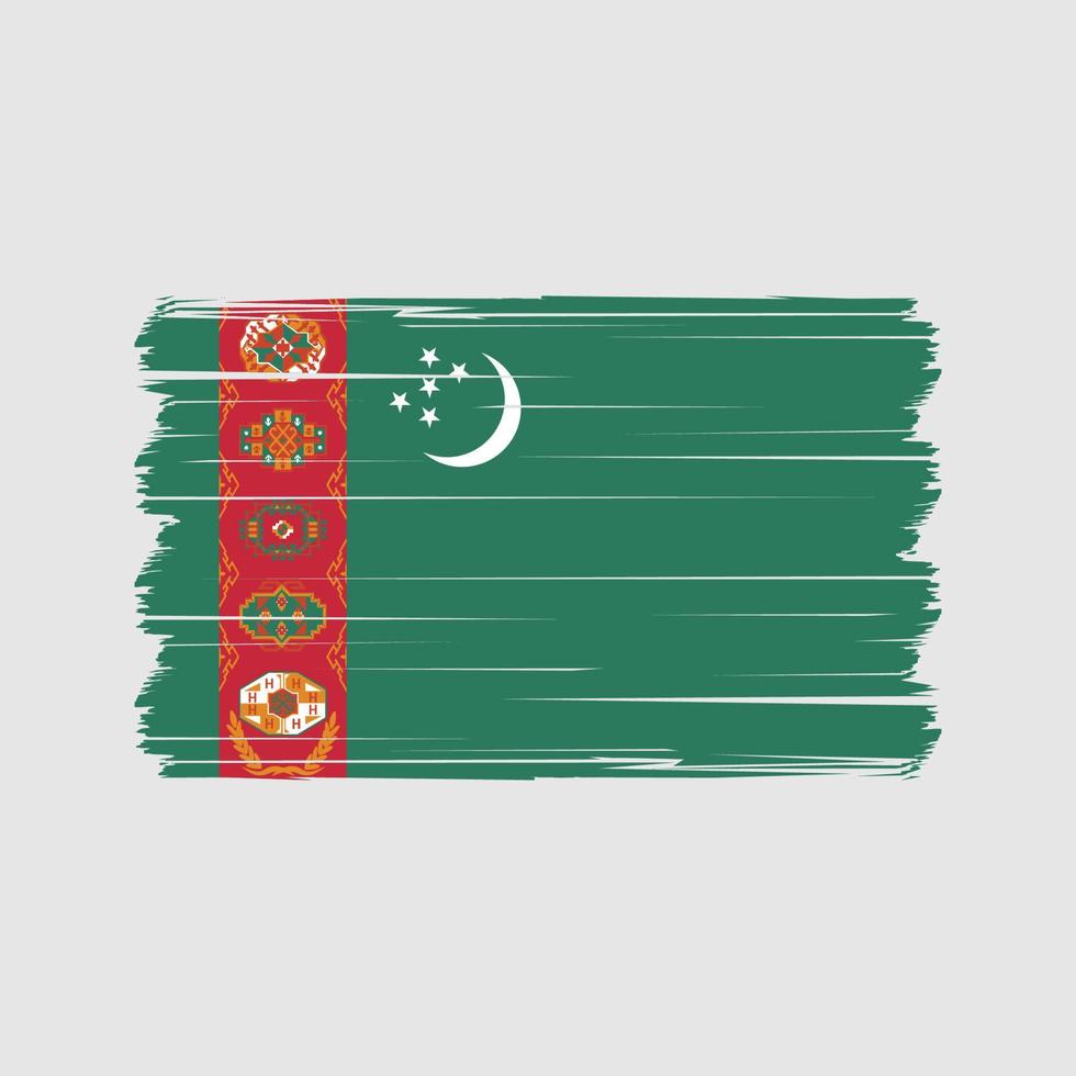 vetor de bandeira do turquemenistão. vetor de bandeira nacional
