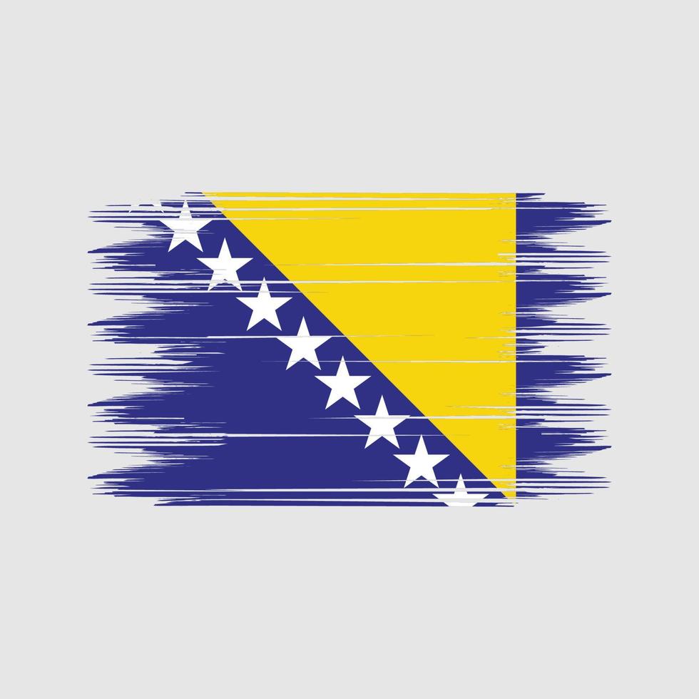 vetor de pincel de bandeira da bósnia. vetor de pincel de bandeira nacional