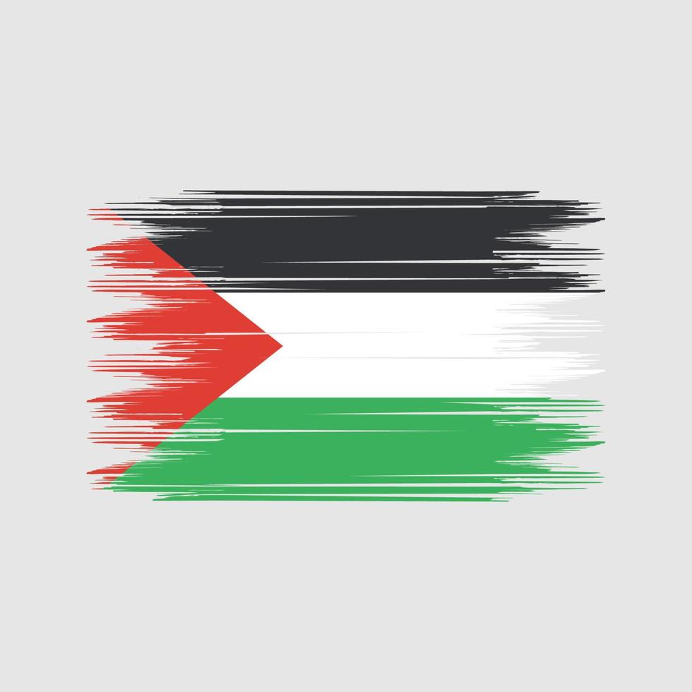 vetor de pincel de bandeira da Palestina. vetor de pincel de bandeira nacional