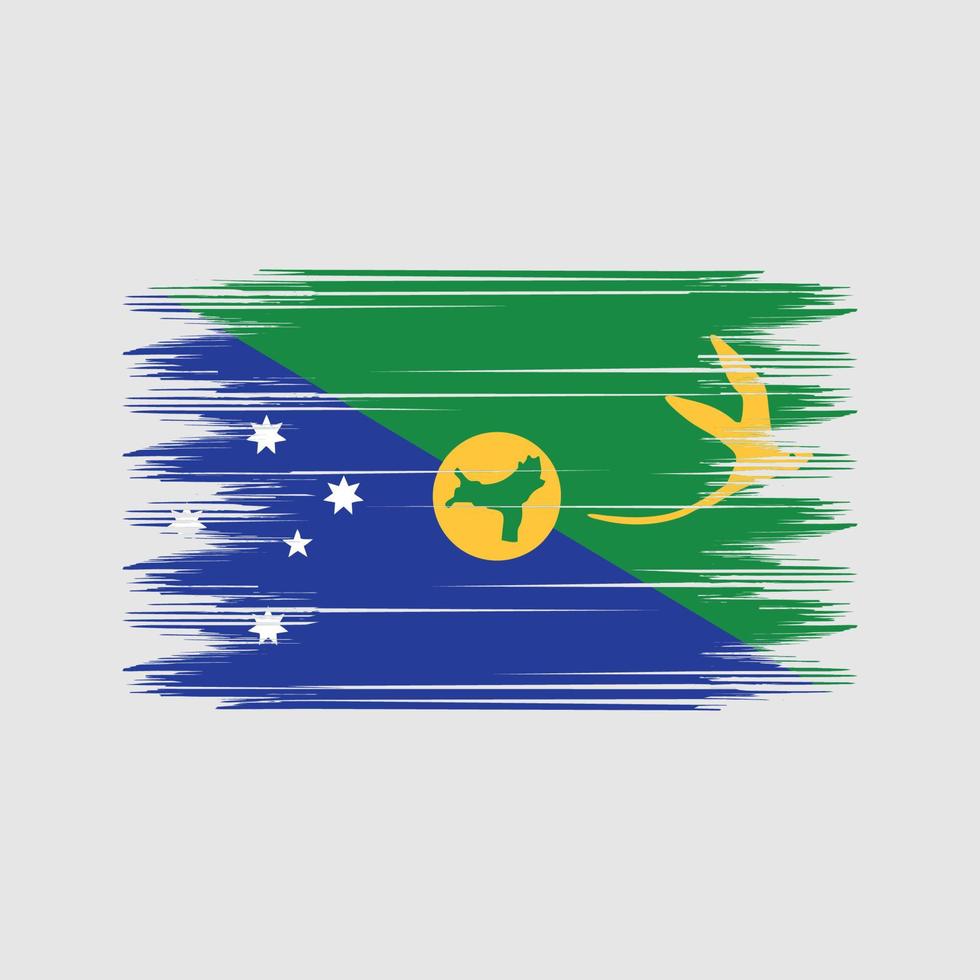 vetor de escova de bandeira de ilhas de natal. vetor de pincel de bandeira nacional