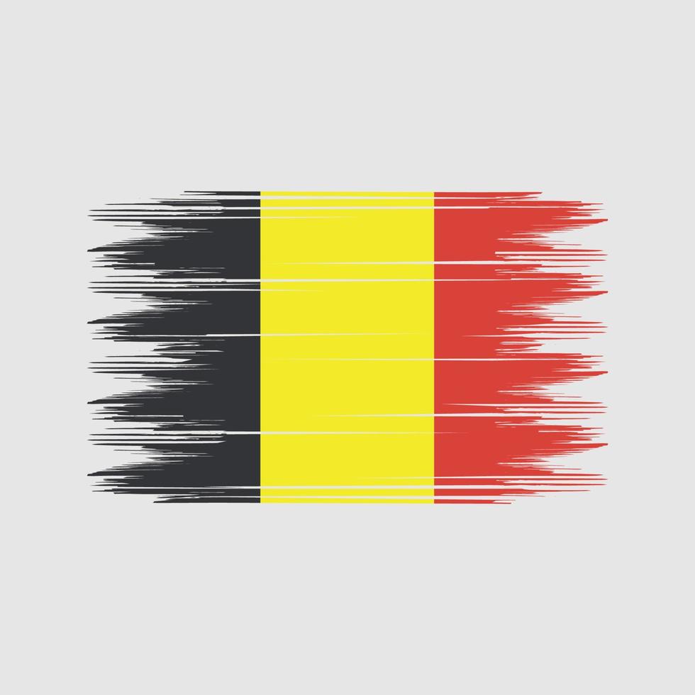 vetor de pincel de bandeira da bélgica. vetor de pincel de bandeira nacional