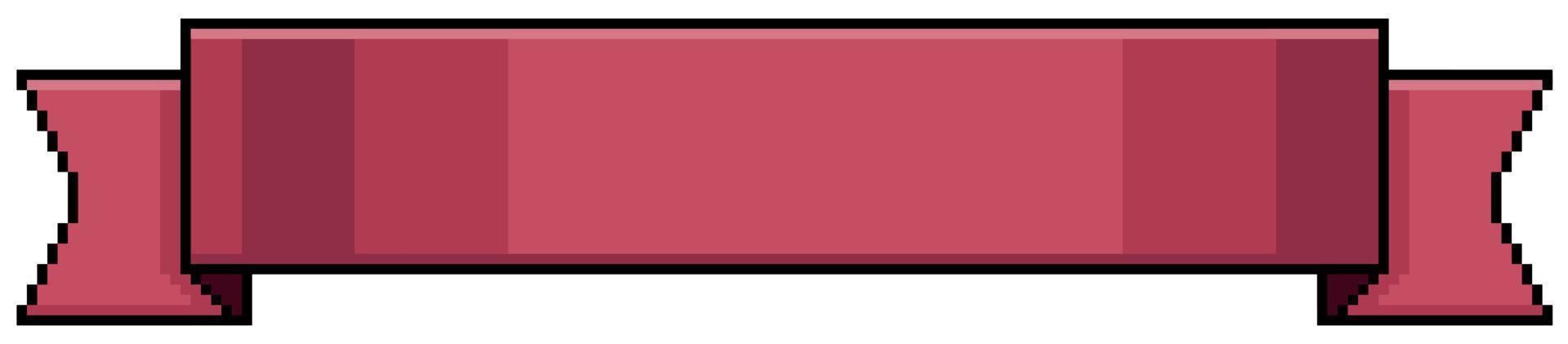 faixa vermelha de pixel art. ícone de vetor de burocracia para jogo de 8 bits em fundo branco