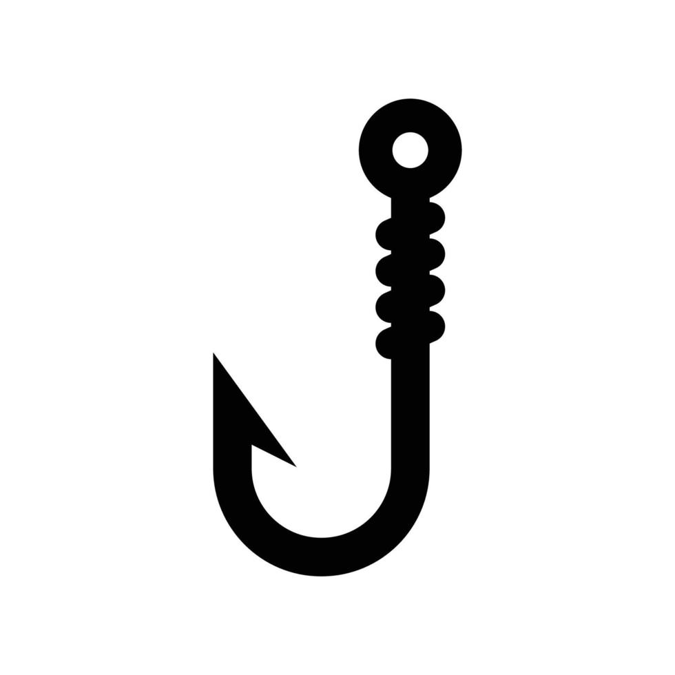 modelo de design de vetor de ícone de anzol de pesca