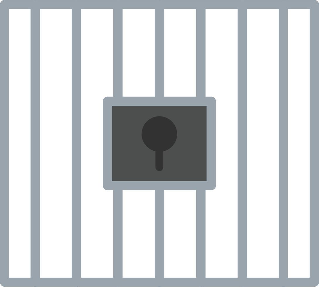 ícone plano de prisão vetor