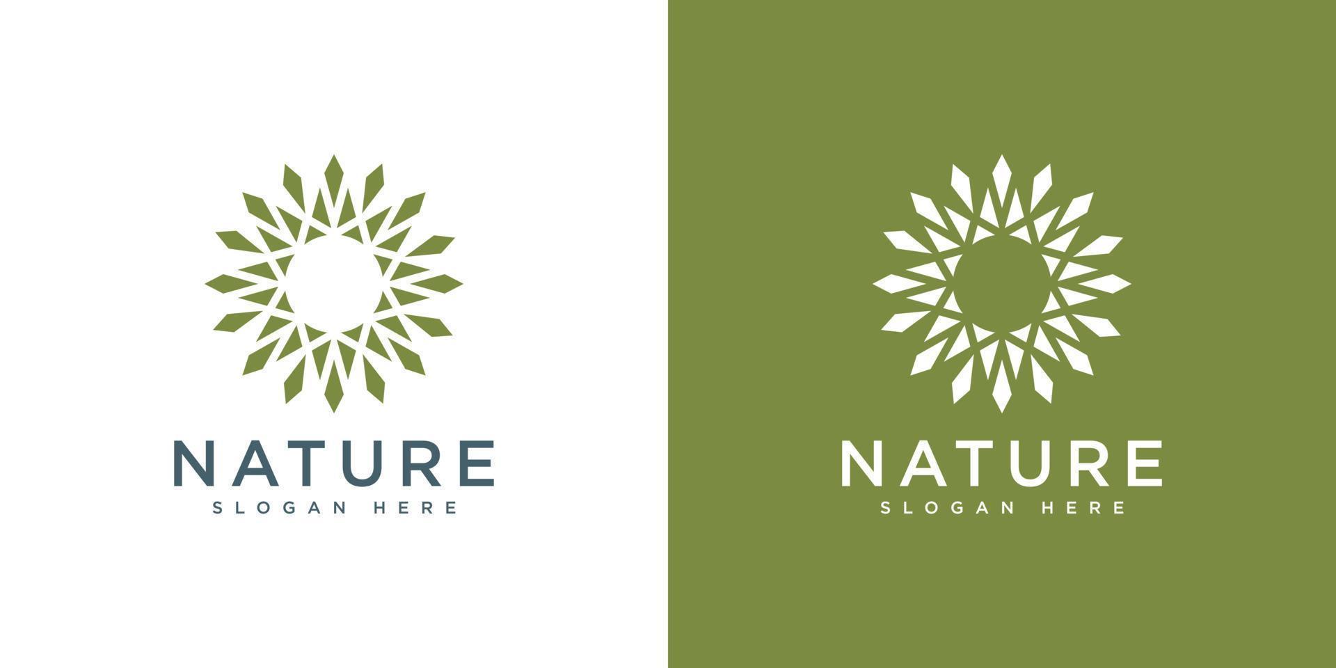 vetor de modelo de design de logotipo de natureza flor