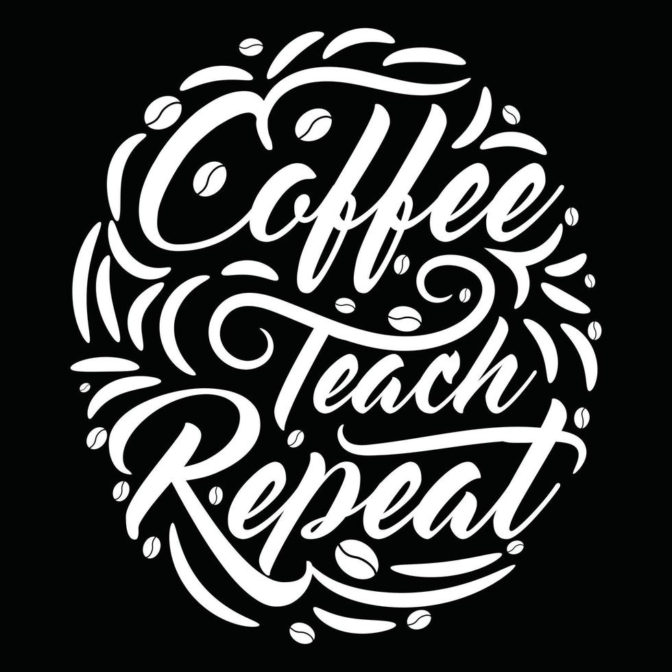ilustração de tipografia gráfica de design de camiseta de vetor de café