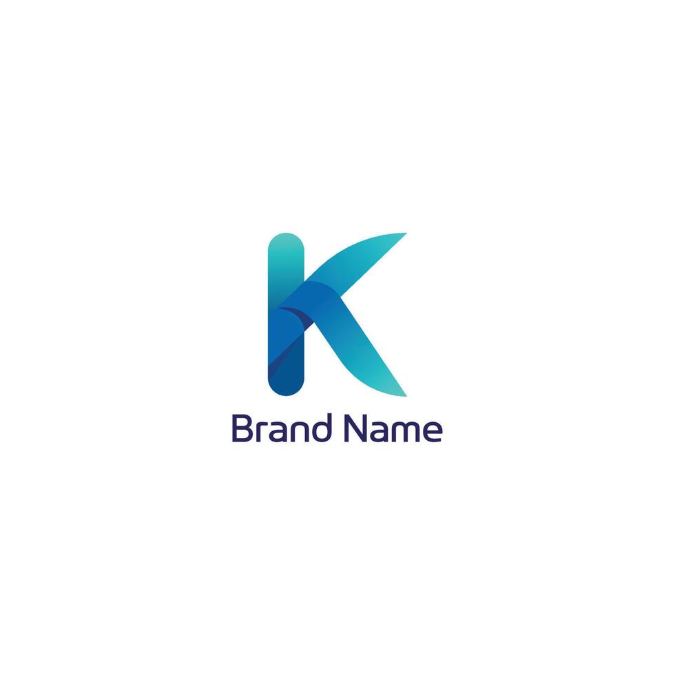 k design de logotipo abstrato moderno vetor