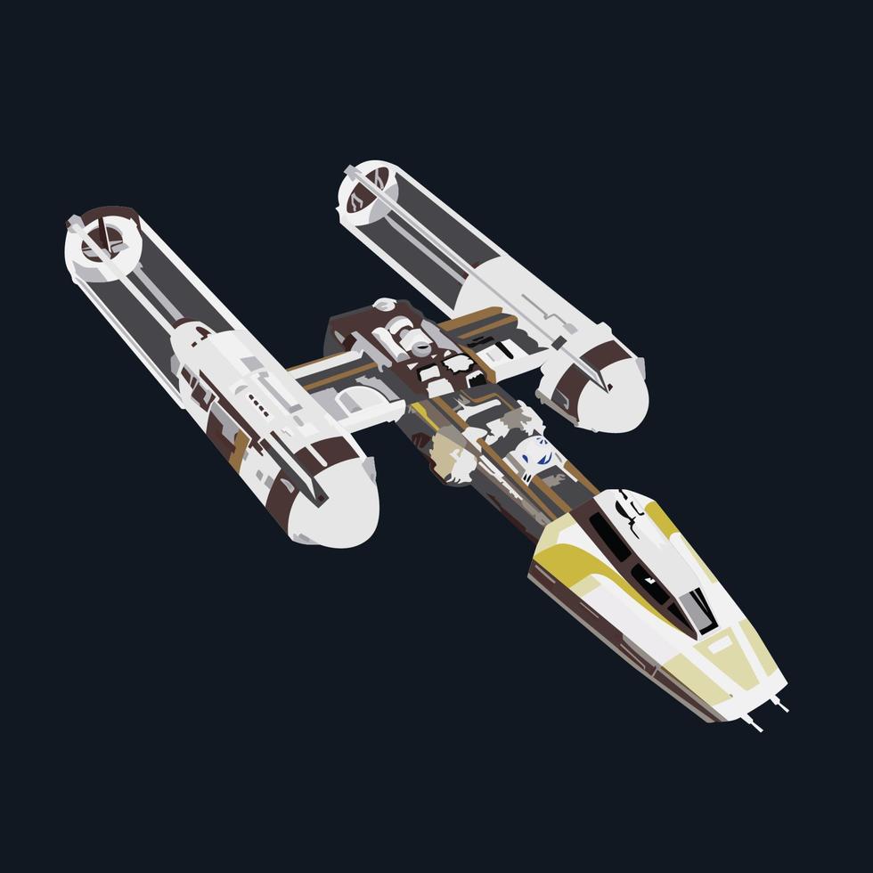 y wing star wars vetor