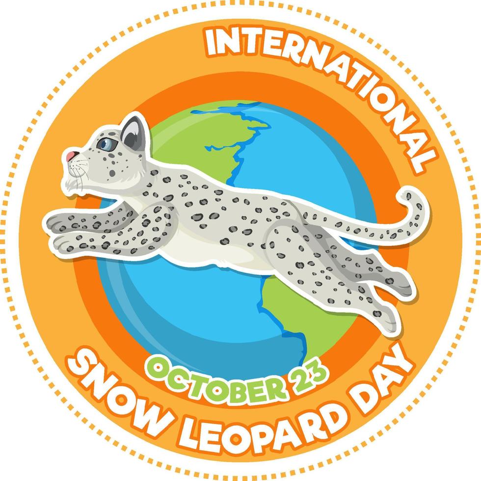 dia internacional do leopardo da neve vetor