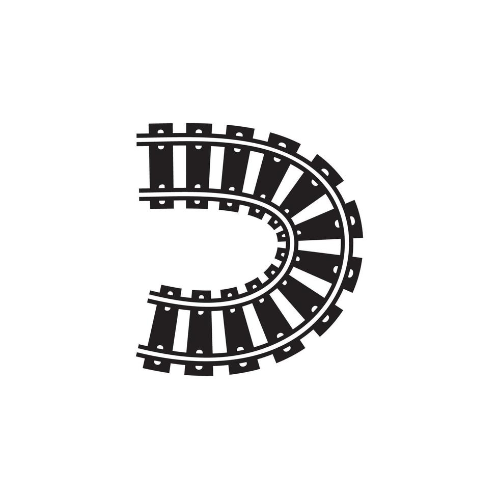 ilustração de modelo de design de ícone de vetor ferroviário