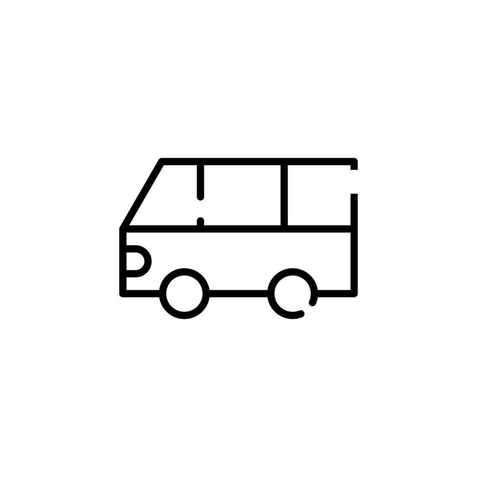 carro, automóvel, modelo de logotipo de ilustração vetorial de ícone de linha pontilhada de transporte. adequado para muitos propósitos. vetor