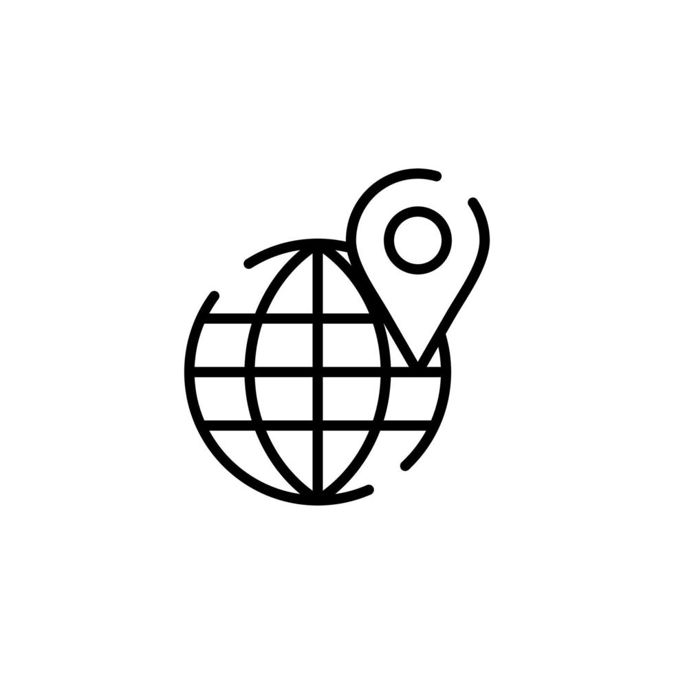 gps, mapa, navegação, modelo de logotipo de ilustração vetorial de ícone de linha pontilhada de direção. adequado para muitos propósitos. vetor