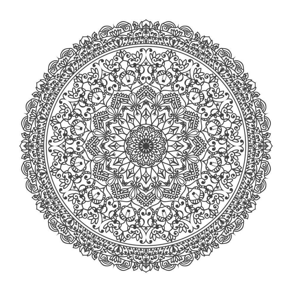 modelo de plano de fundo de design de mandala ornamental de luxo vetor