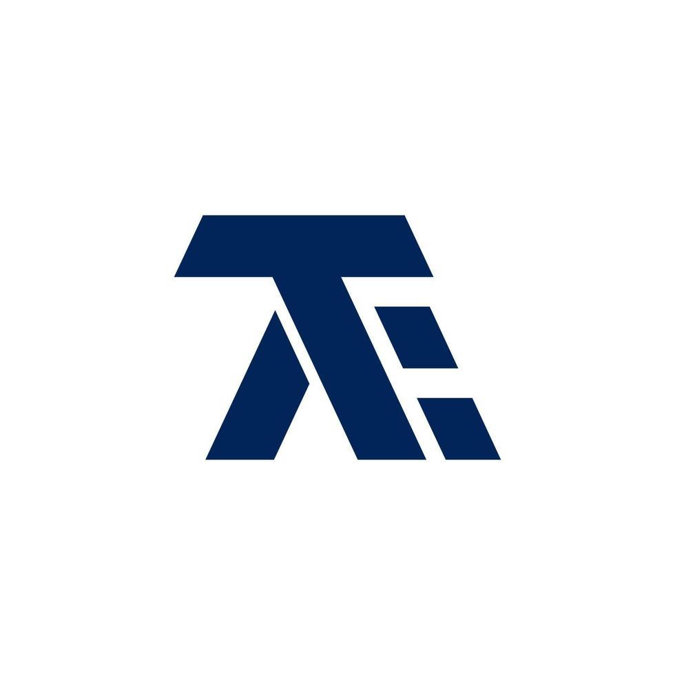 letra inicial t,a,e design de logotipo de estilo minimalista elegante vetor