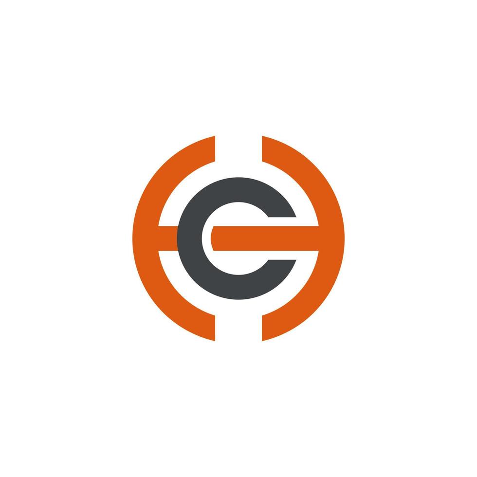 letra h,c design de logotipo de estilo minimalista elegante vetor