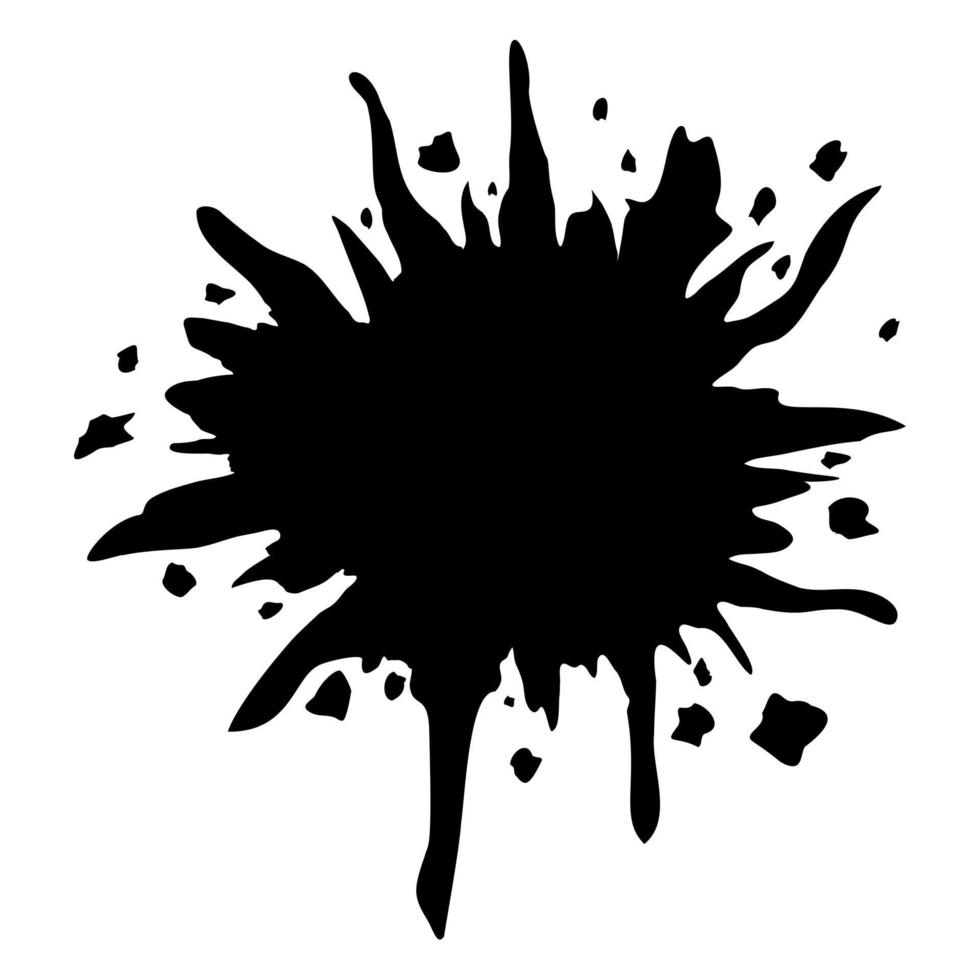 ícone de respingos de tinta isolado no fundo branco. ilustração vetorial. modelo abstrato para web design. vetor