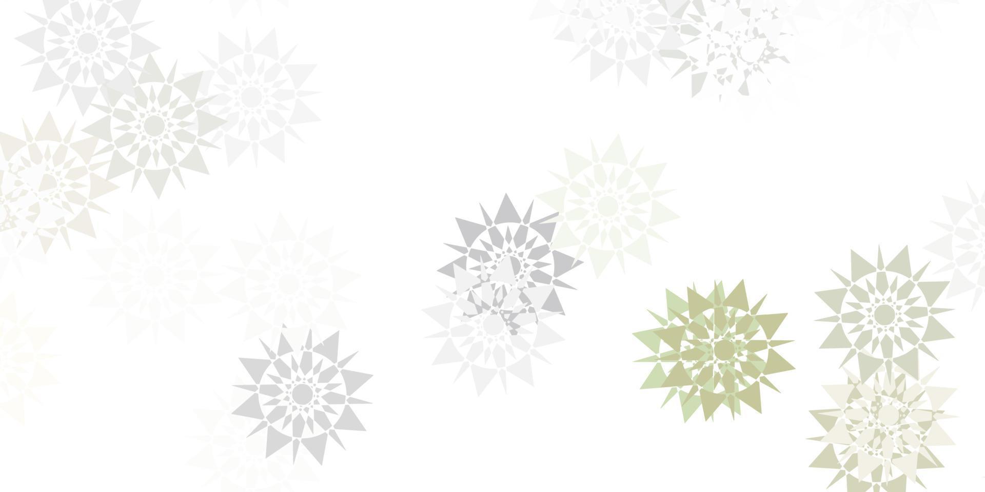 layout de vetor cinza claro com lindos flocos de neve.