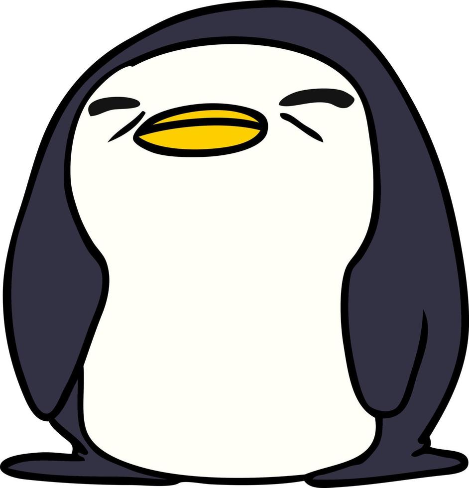 kawaii dos desenhos animados de um pinguim fofo 10534946 Vetor no Vecteezy