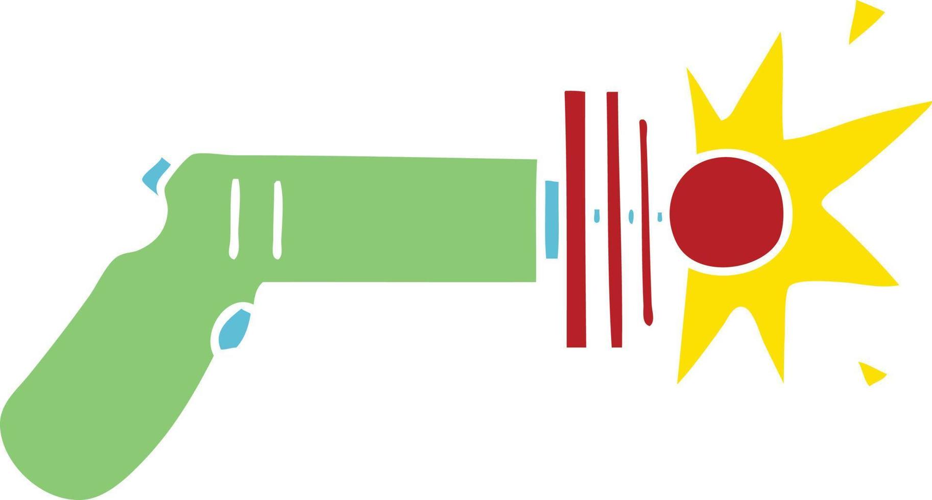 arma laser de desenho animado desenhada à mão peculiar vetor