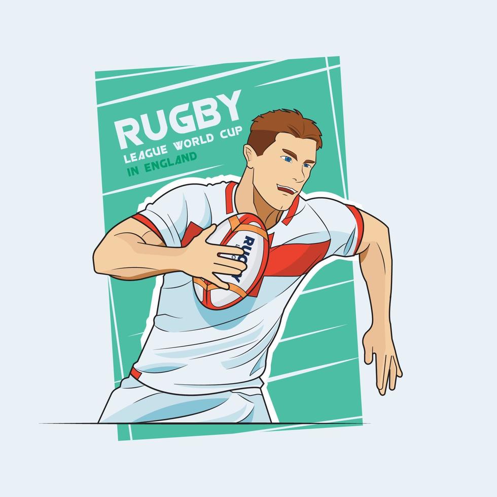 copa do mundo da liga de rugby na inglaterra conceito 02 ilustração vetorial pro download vetor