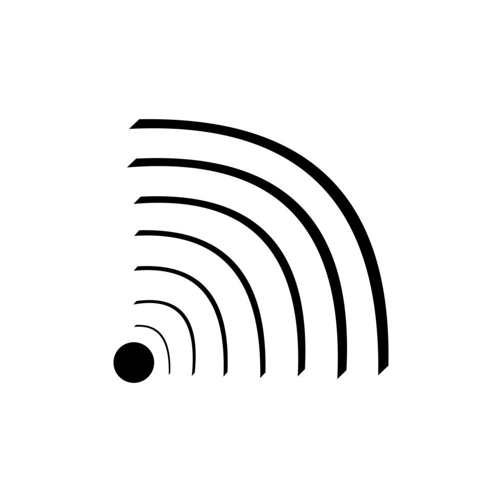 ícone de vetor de sinal wifi em fundo branco.