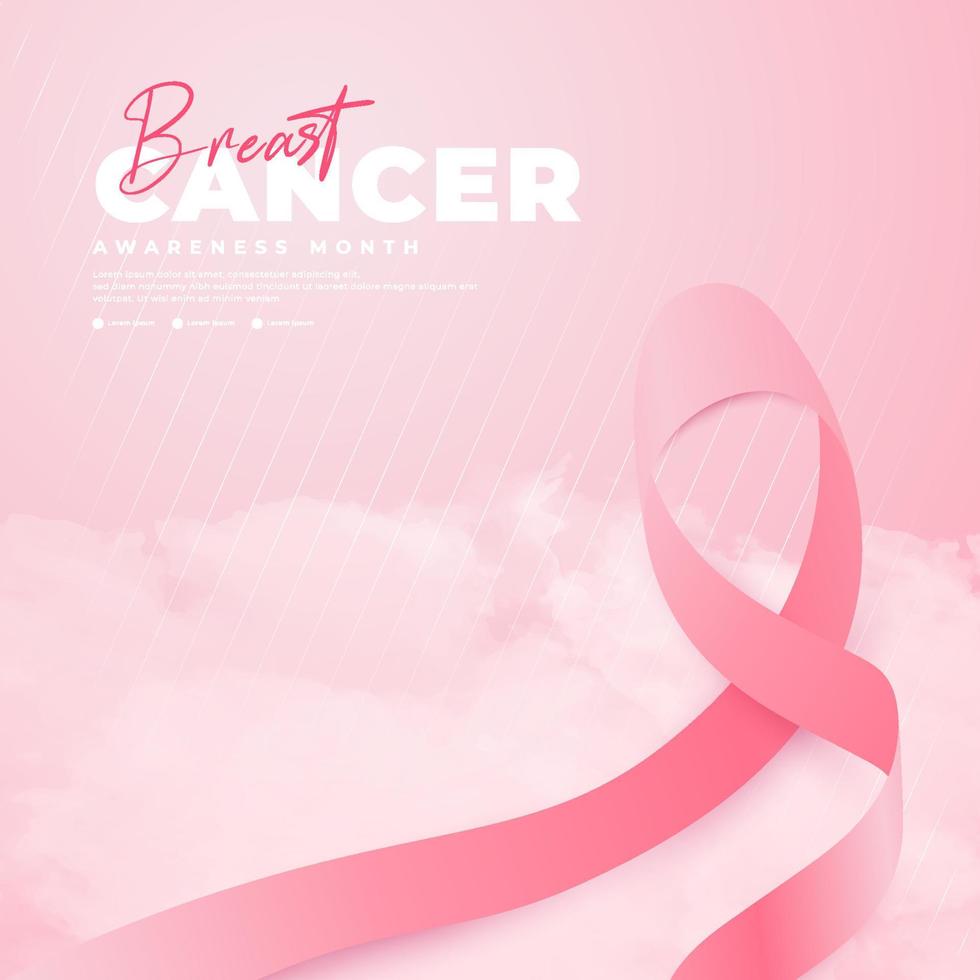 mês de conscientização do câncer de mama, adequado para fundos, banners, cartazes e outros vetor