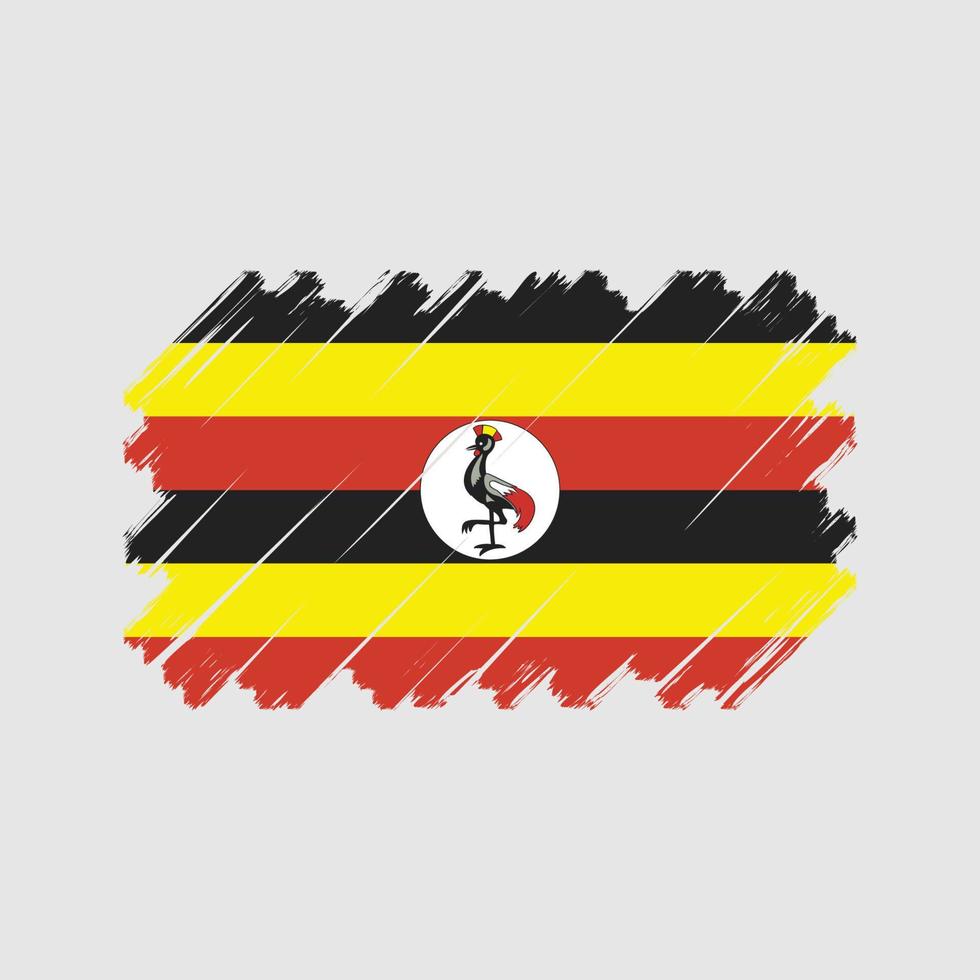 vetor de bandeira de uganda. bandeira nacional