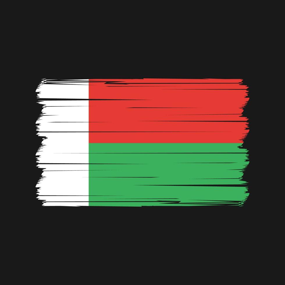 vetor de bandeira de madagascar. vetor de bandeira nacional