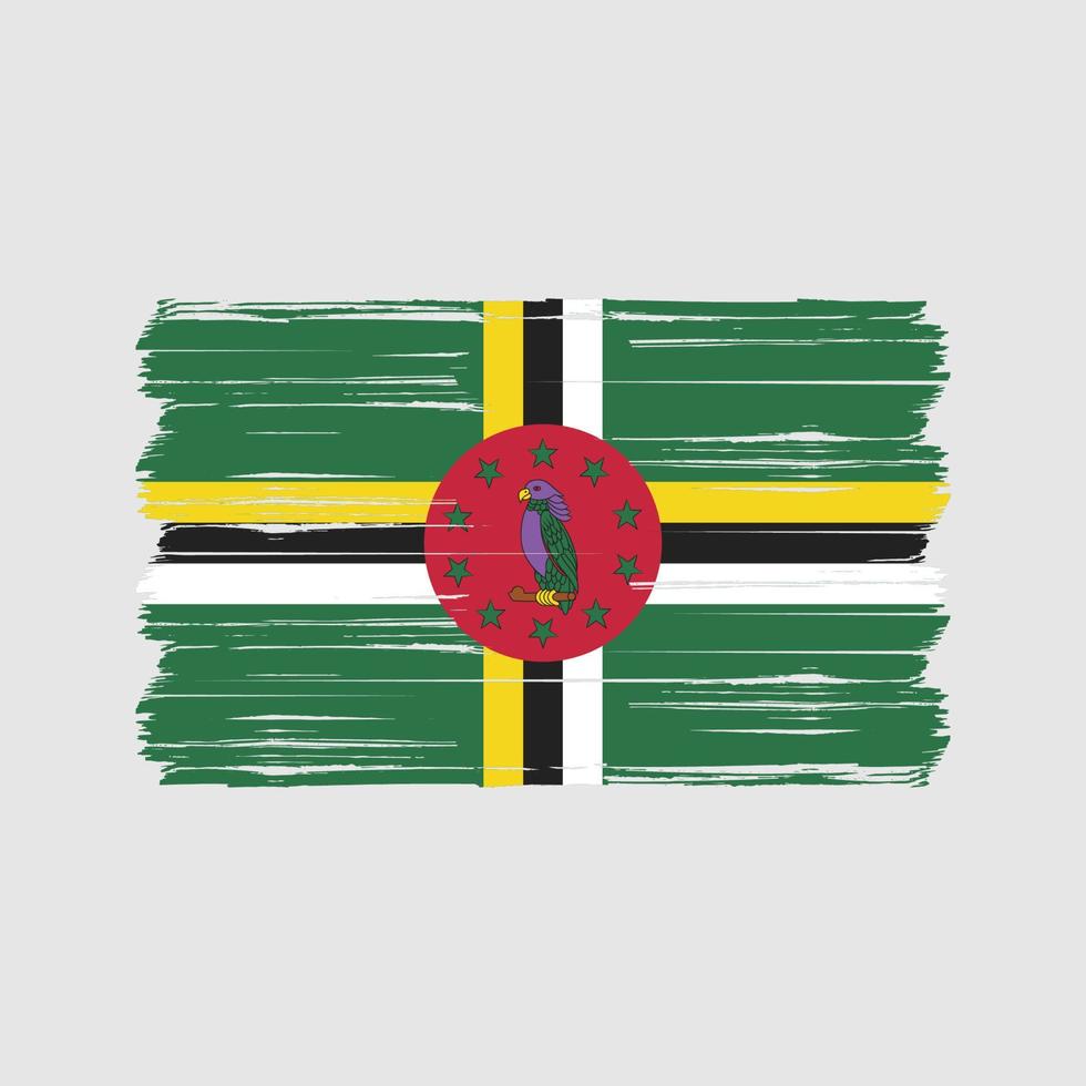 pincel de bandeira da dominica. bandeira nacional vetor