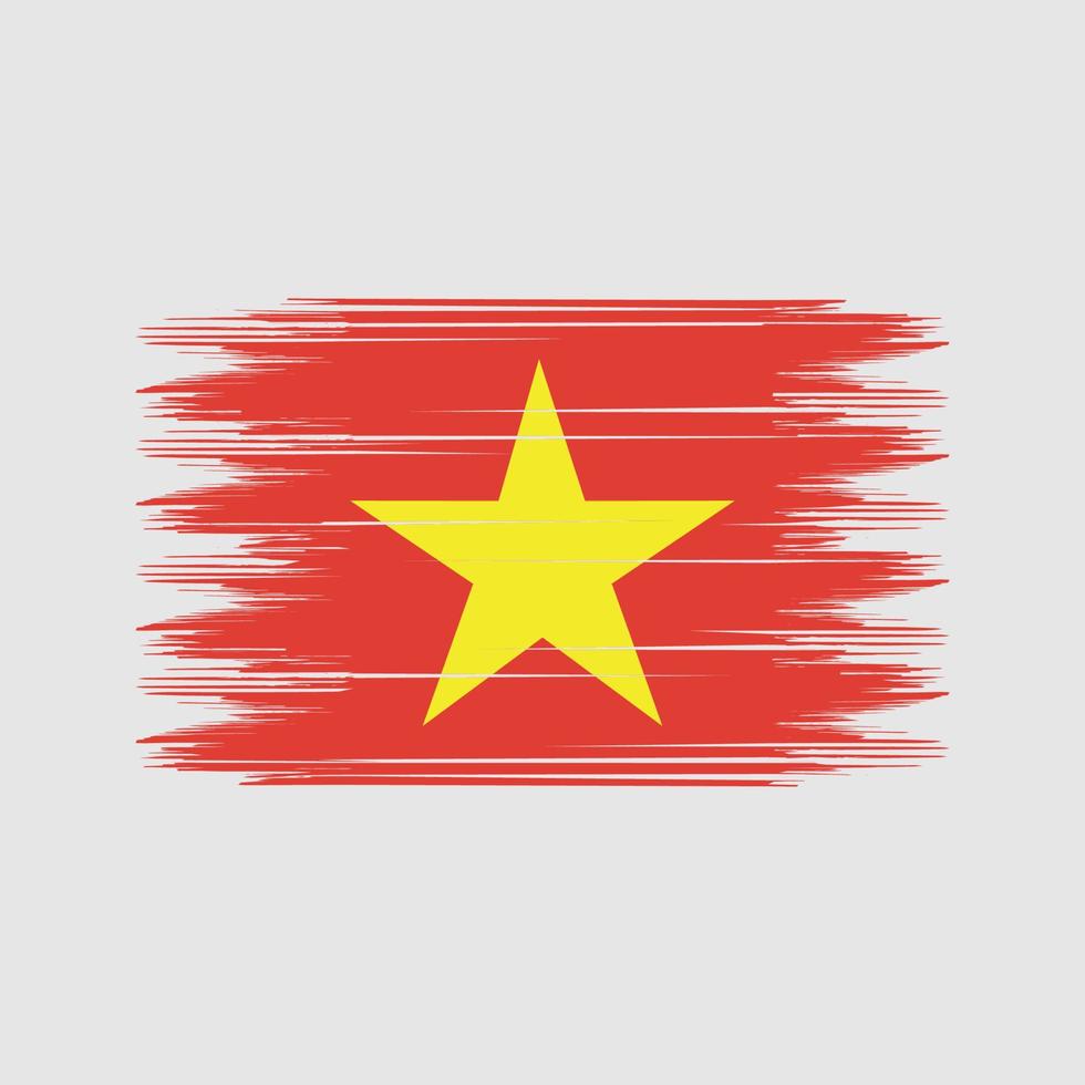 vetor de pincel de bandeira do vietnã. vetor de pincel de bandeira nacional
