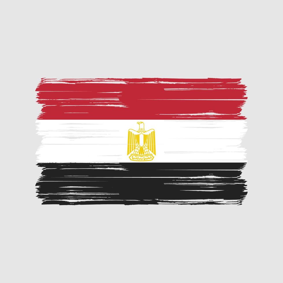 pincel de bandeira do Egito. bandeira nacional vetor