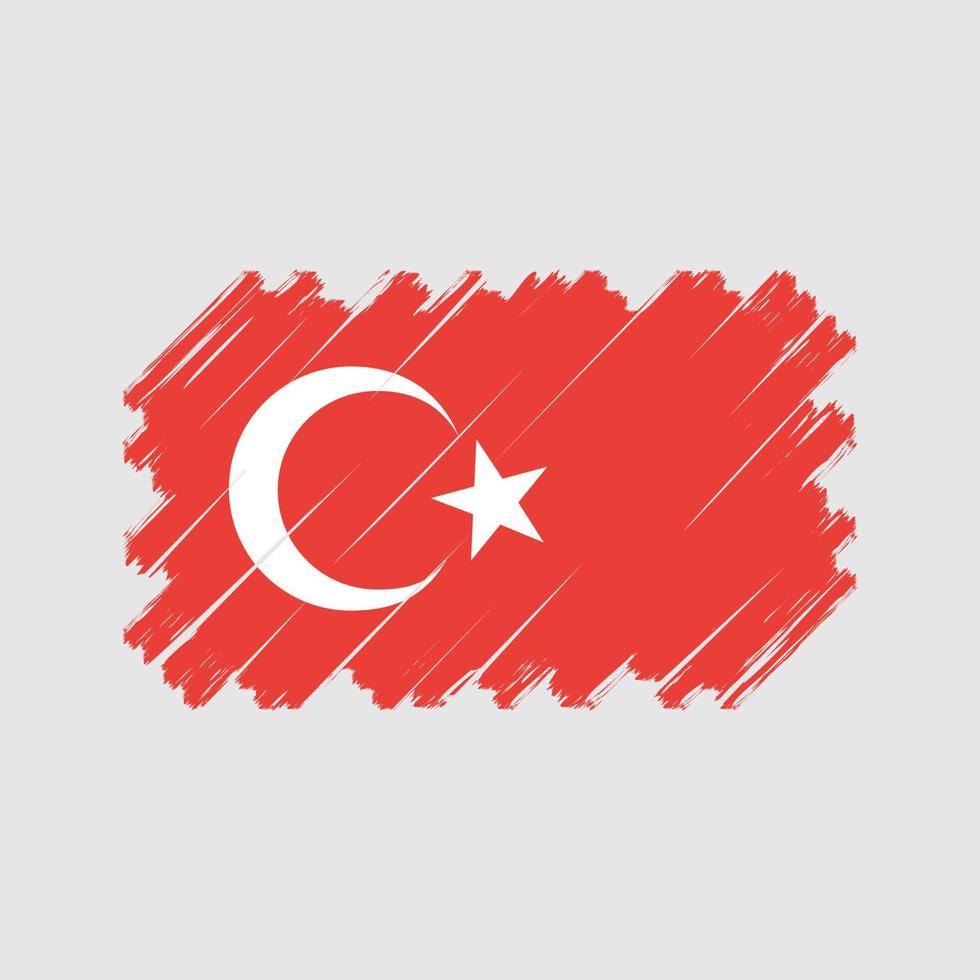 vetor de bandeira da Turquia. bandeira nacional