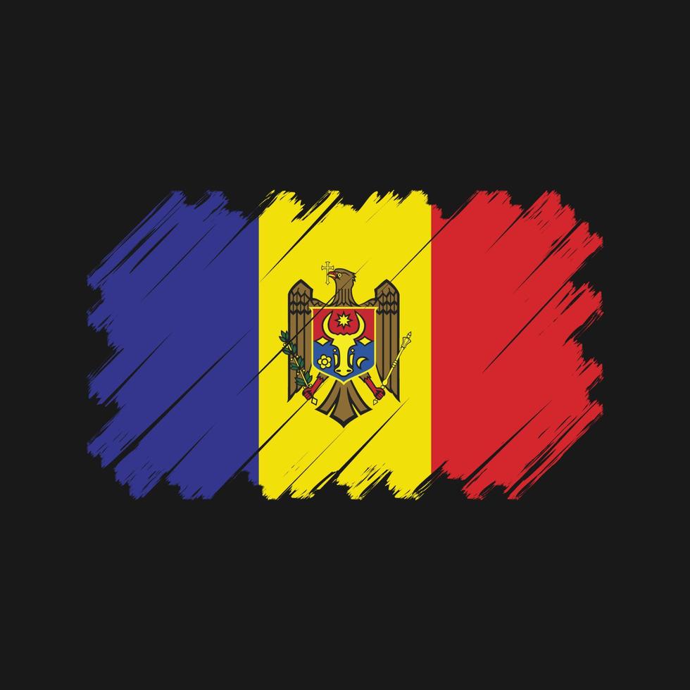 vetor de bandeira da Moldávia. bandeira nacional